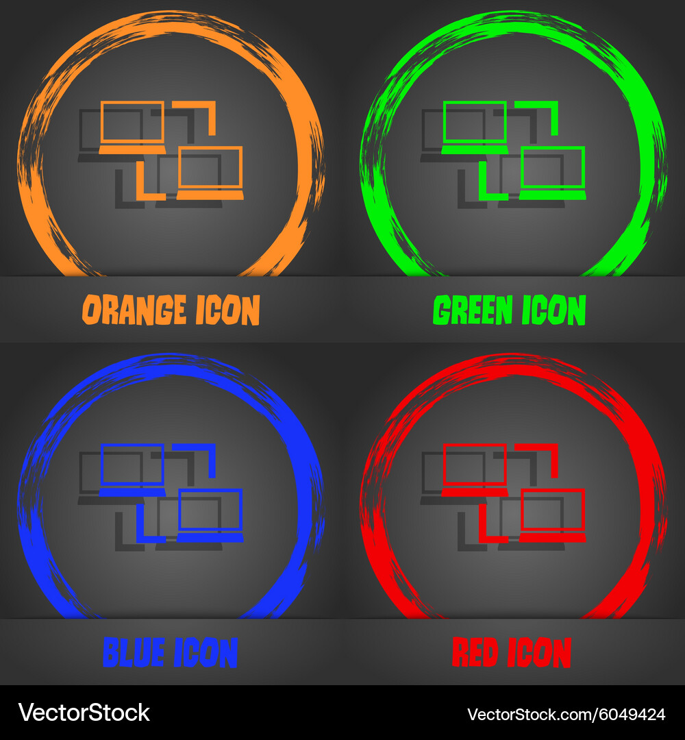 Synchronization sign icon notebooks sync symbol Vector Image