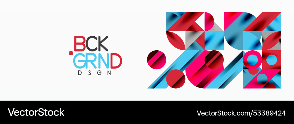 Trendy triangles lines round elements and circles Vector Image