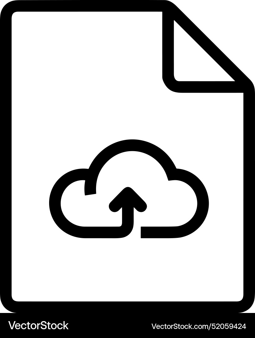 Upload outline icon symbol image Upload outline icon symbol image Vector Image