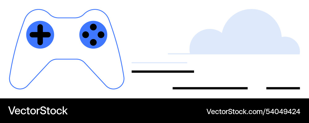 Video game controller with speed line against Video game controller with speed line against vector image