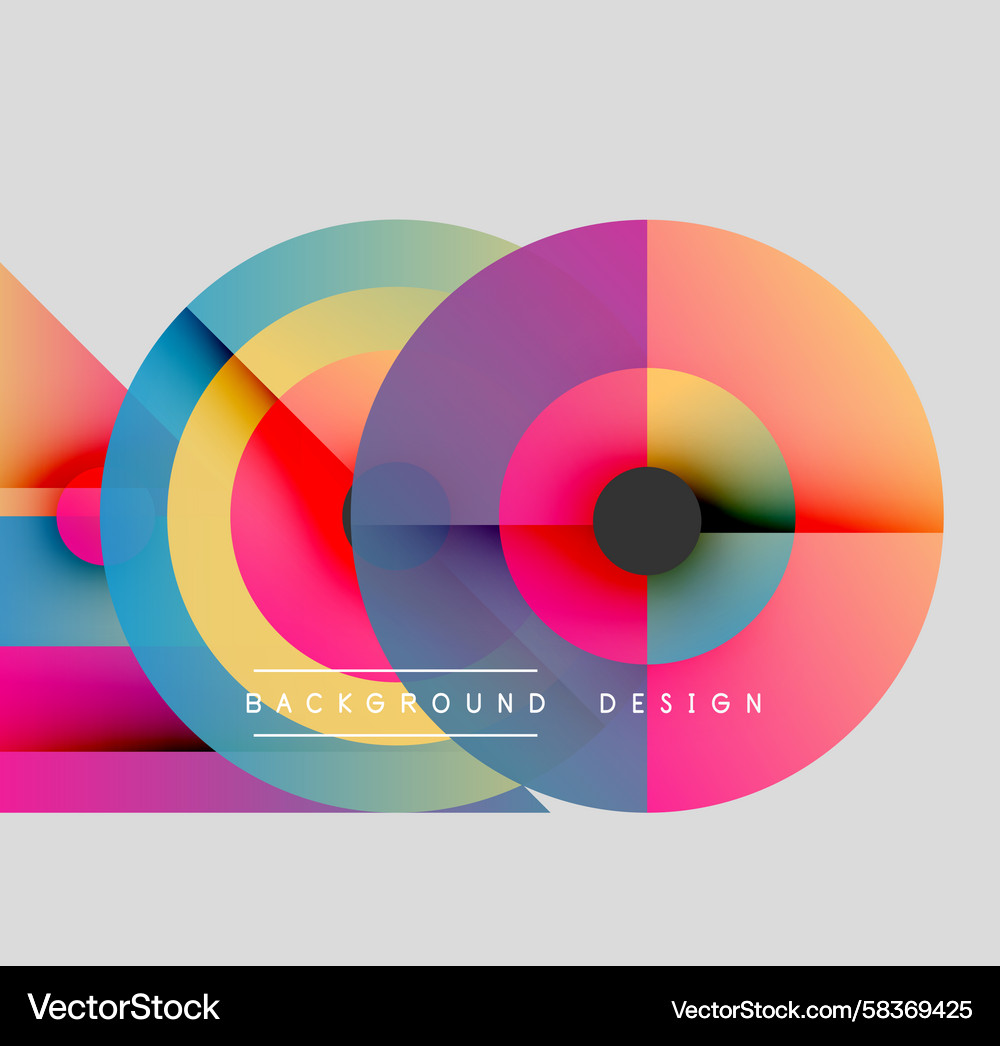 Abstract Colorful Circle Pattern Vector Image