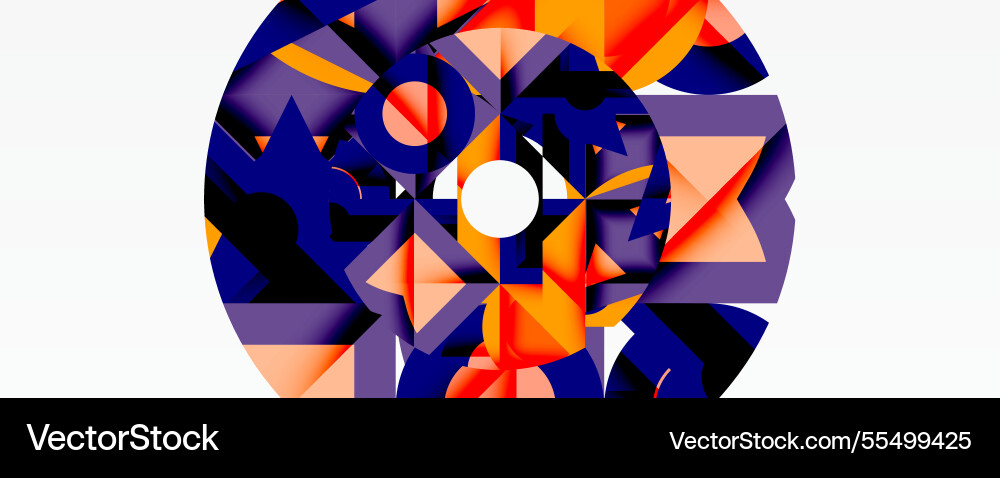 Abstract geometric composition with interlocking Abstract geometric composition with interlocking Vector Image