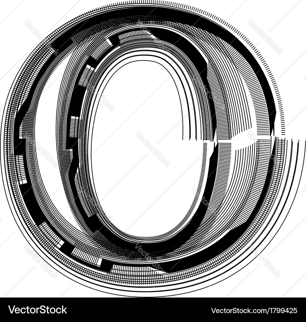 Abstract Number Zero Pattern Vector Image