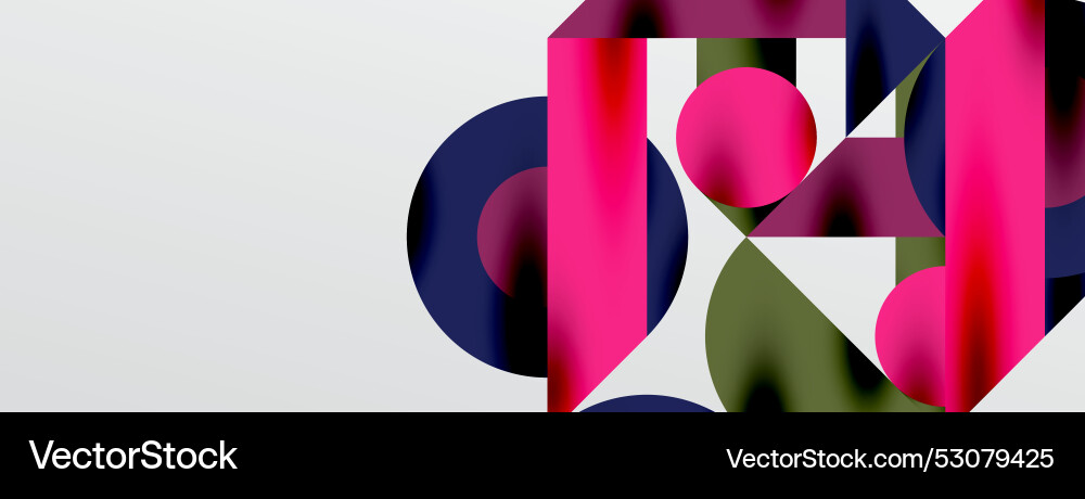 Circles and shadows colorful round elements Vector Image