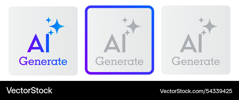 Generieren Sie ai Taste für ui ux design künstlich Generieren Sie ai Taste für ui ux design künstlich vektorbild