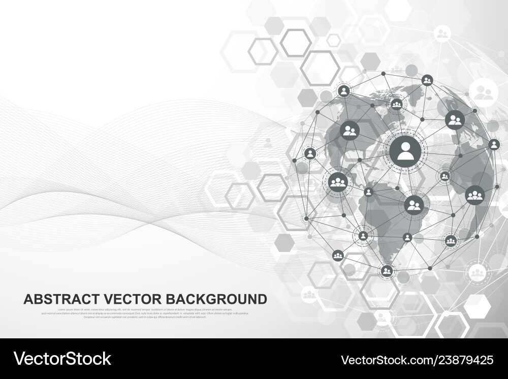 Global network connection concept big data Global network connection concept big data vector image
