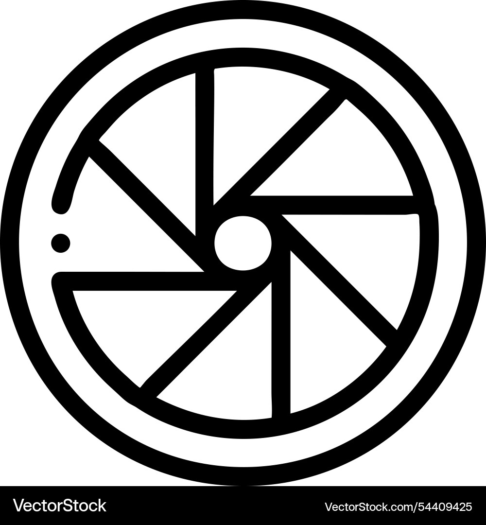 Lens icon thin linear style design isolated Vector Image