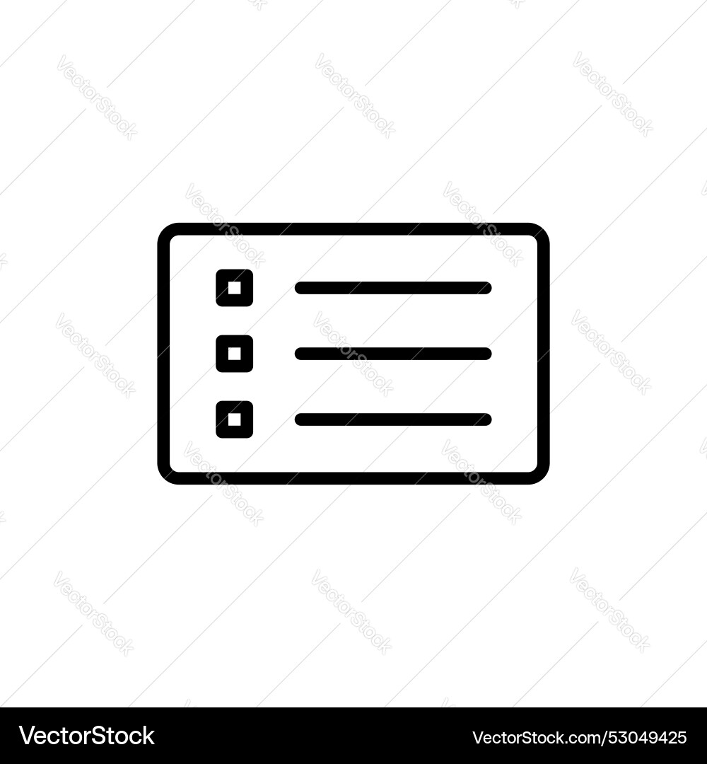 Menu list button icon isolated on white background Vector Image