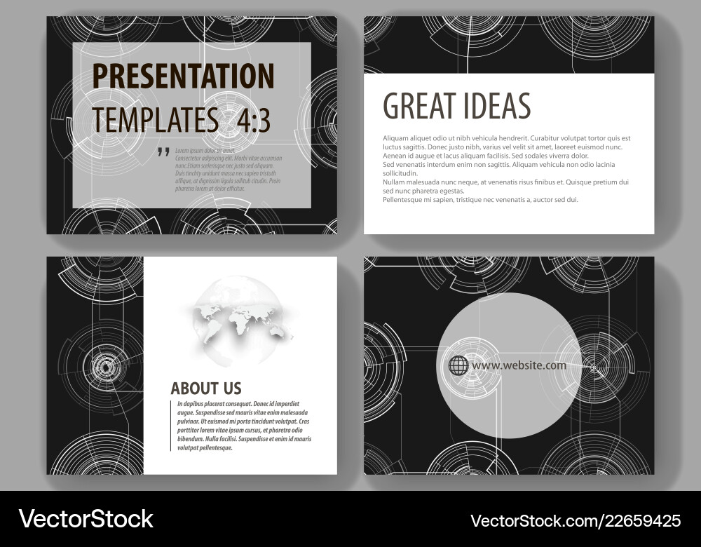 Set of business templates for presentation slides Set of business templates for presentation slides vector image