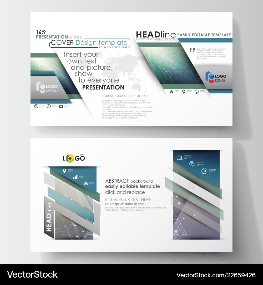 Abstract Science & Technology Templates Vector Image