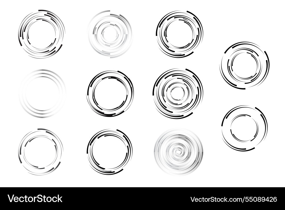 Circle round and borders technology design element Circle round and borders technology design element vector image