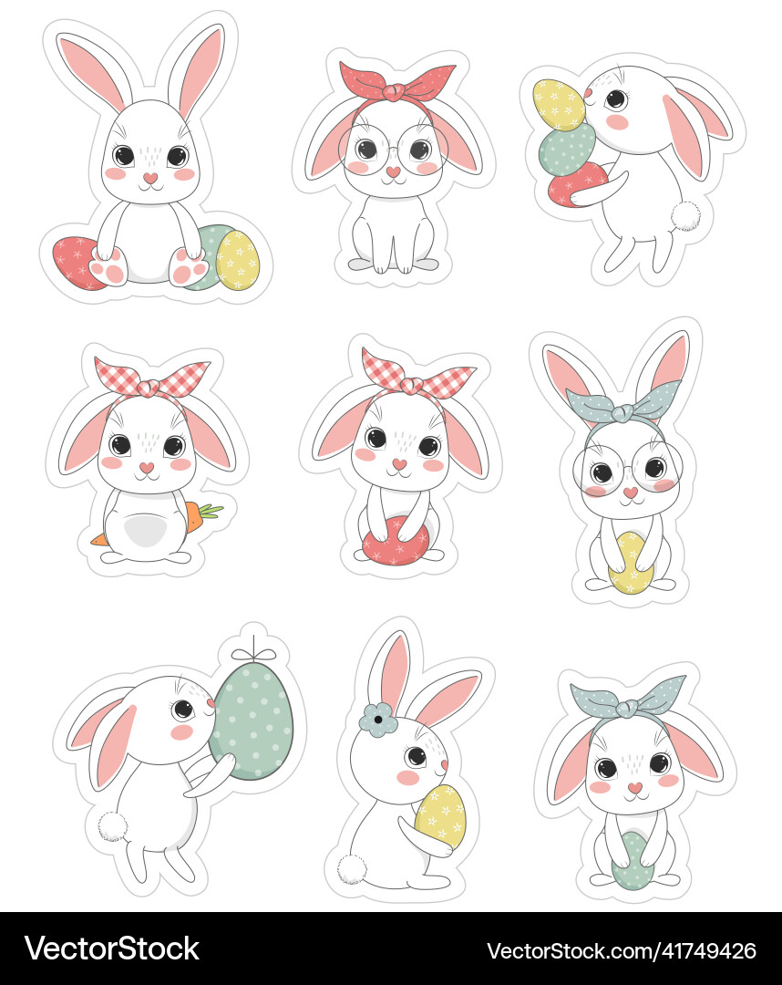 cute-easter-bunny-printable-stickers-royalty-free-vector