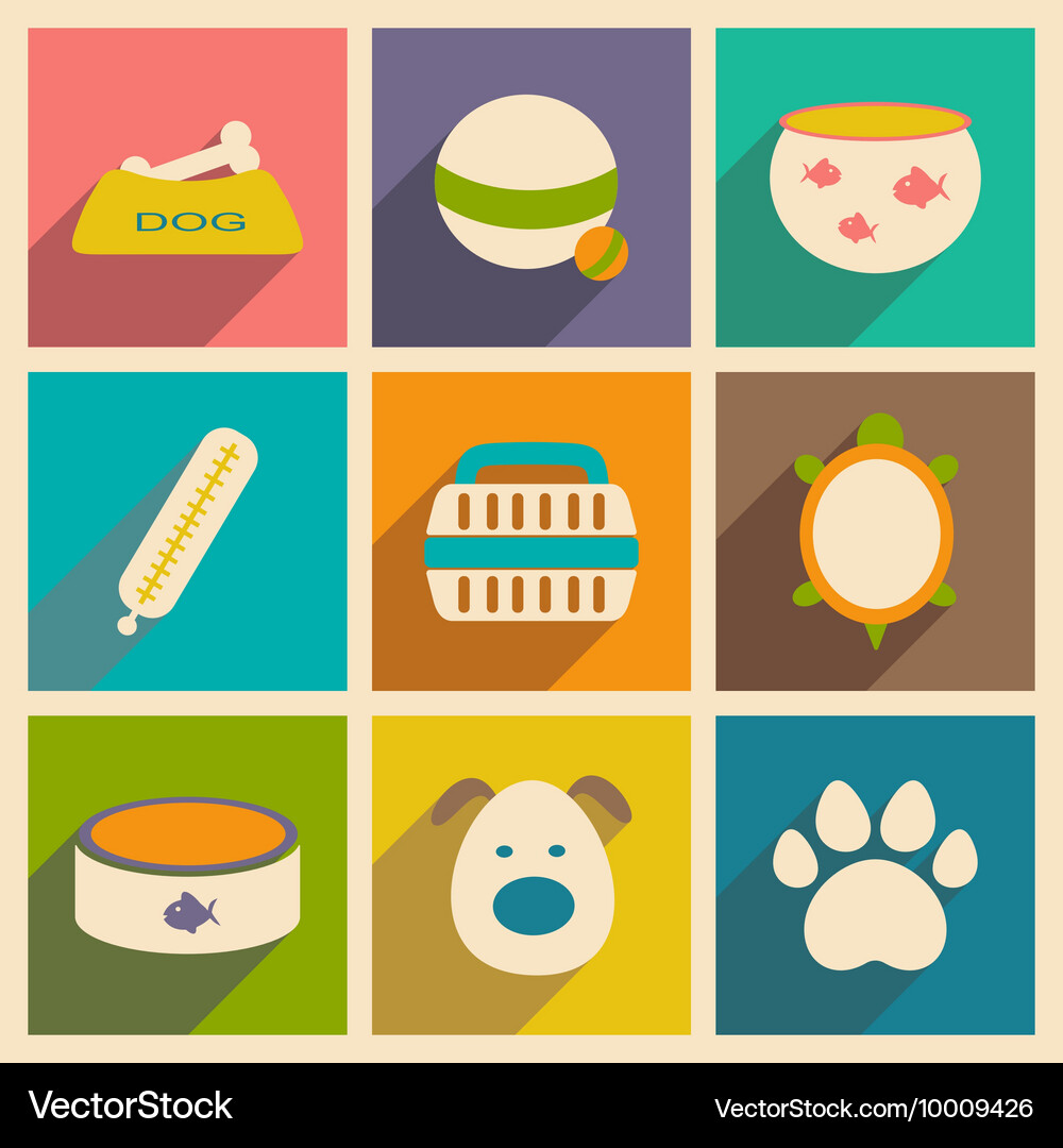 Flat with shadow concept and mobile application Vector Image