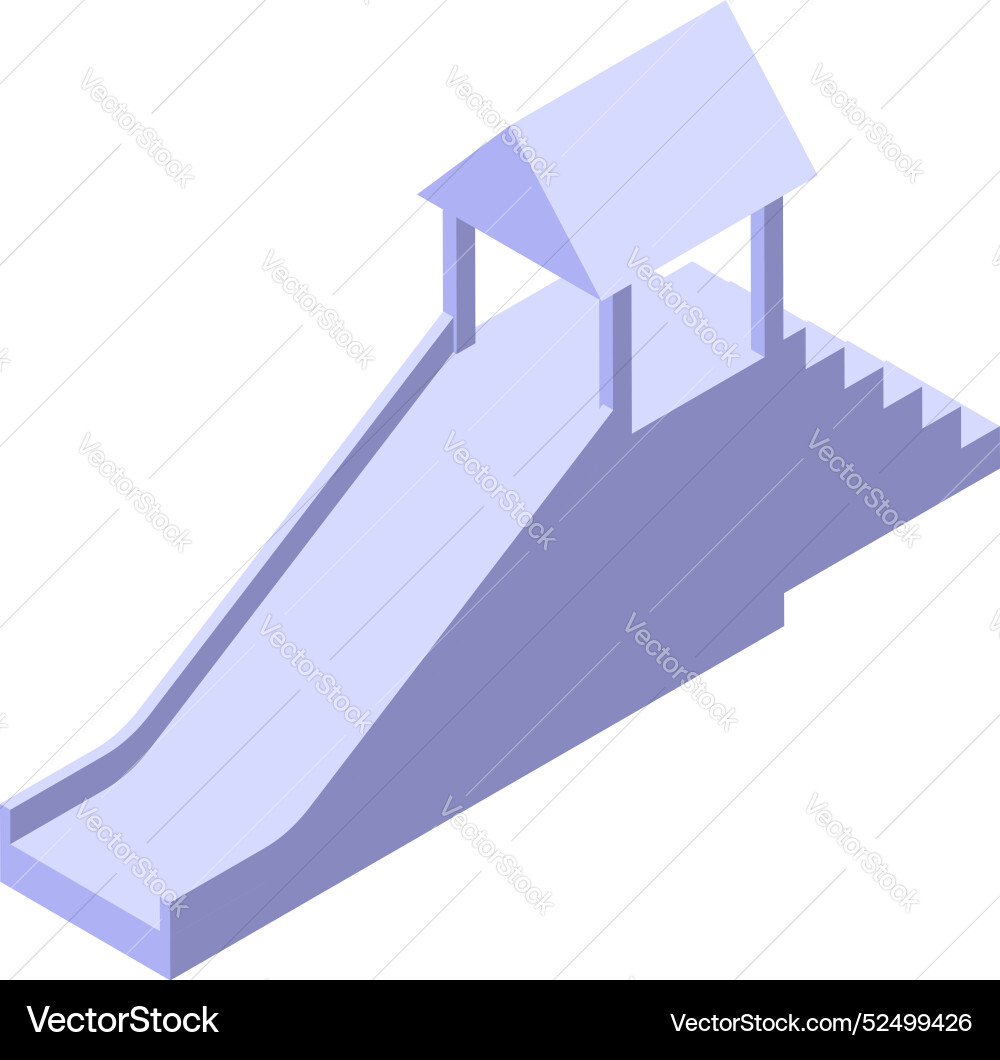 Playground slide structure isometrically projected Playground slide structure isometrically projected vector image