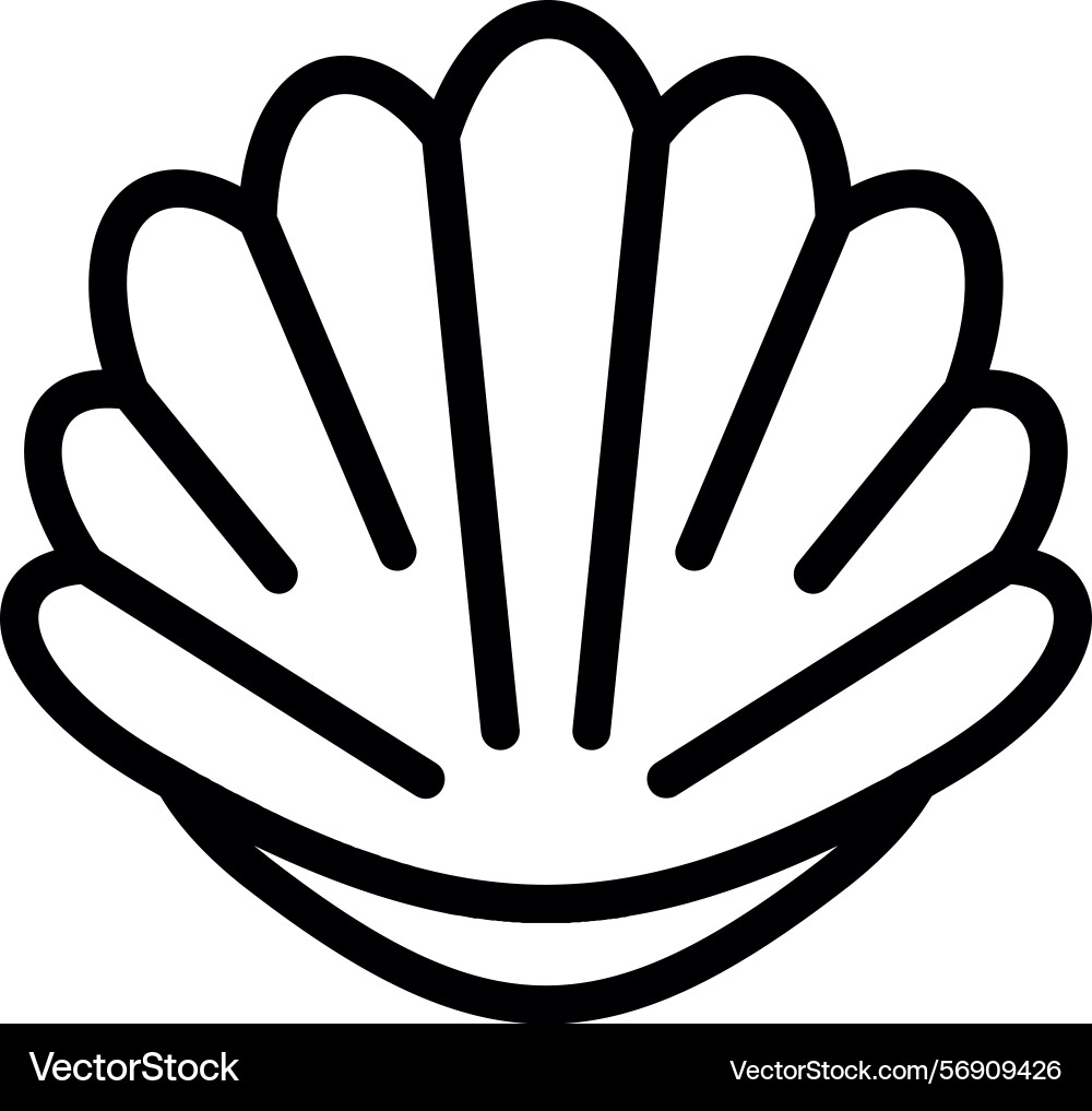 Seashell linear style icon design Vector Image