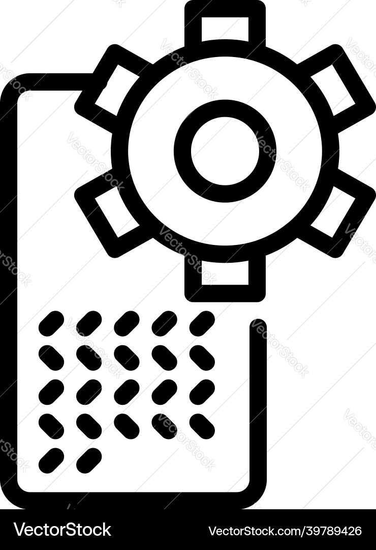 Smartphone software icon outline cms web Smartphone software icon outline cms web Vector Image