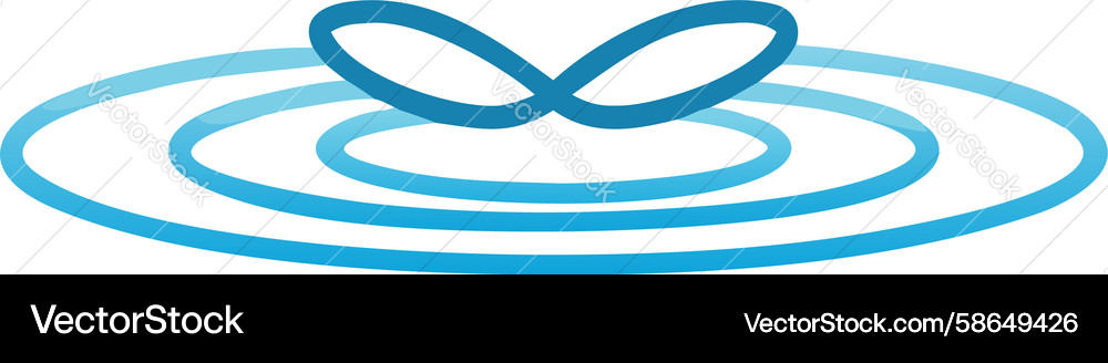 Stylized water ripple loop design element icon Vector Image