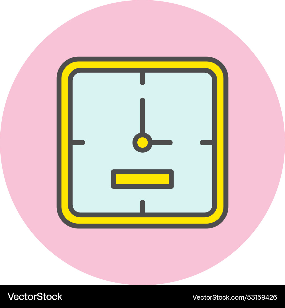 Timer line filled circle icon Vector Image