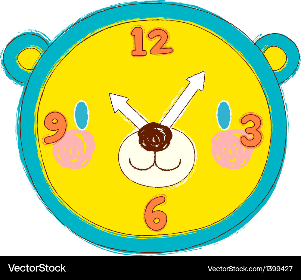 A view of clock Vector Image