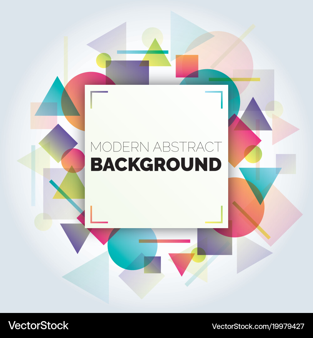 Abstract square geometric pattern background Vector Image