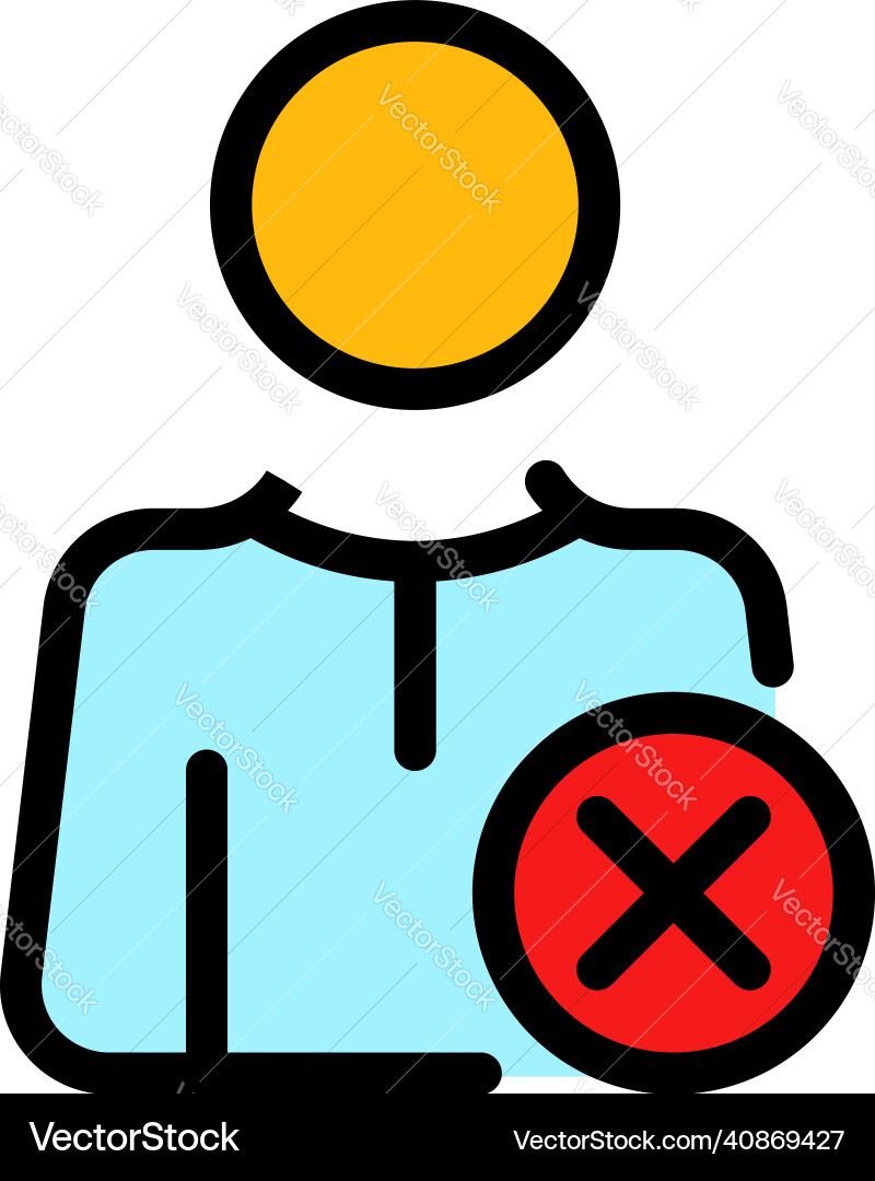 Ban Kandidat-Symbol Farbe Umriss Ban Kandidat-Symbol Farbe Umriss vektorbild