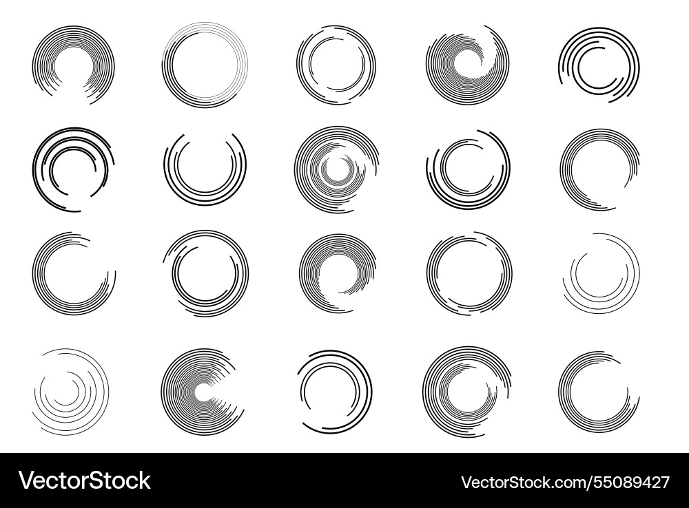 Circle round and borders technology design element Circle round and borders technology design element Vector Image