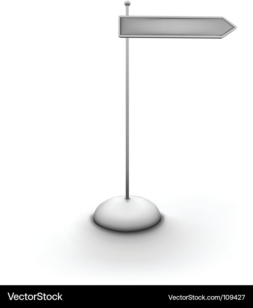 Directional Pointer Sign Vector Image