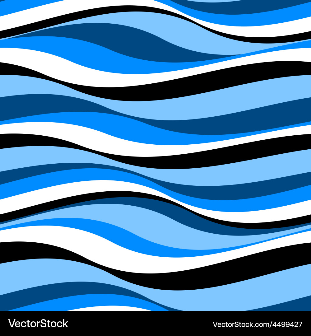 Dynamic Ocean Waves Pattern vector image