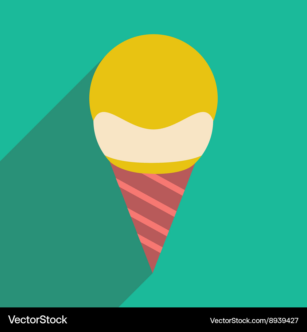 Flat with shadow icon and mobile application ice Vector Image
