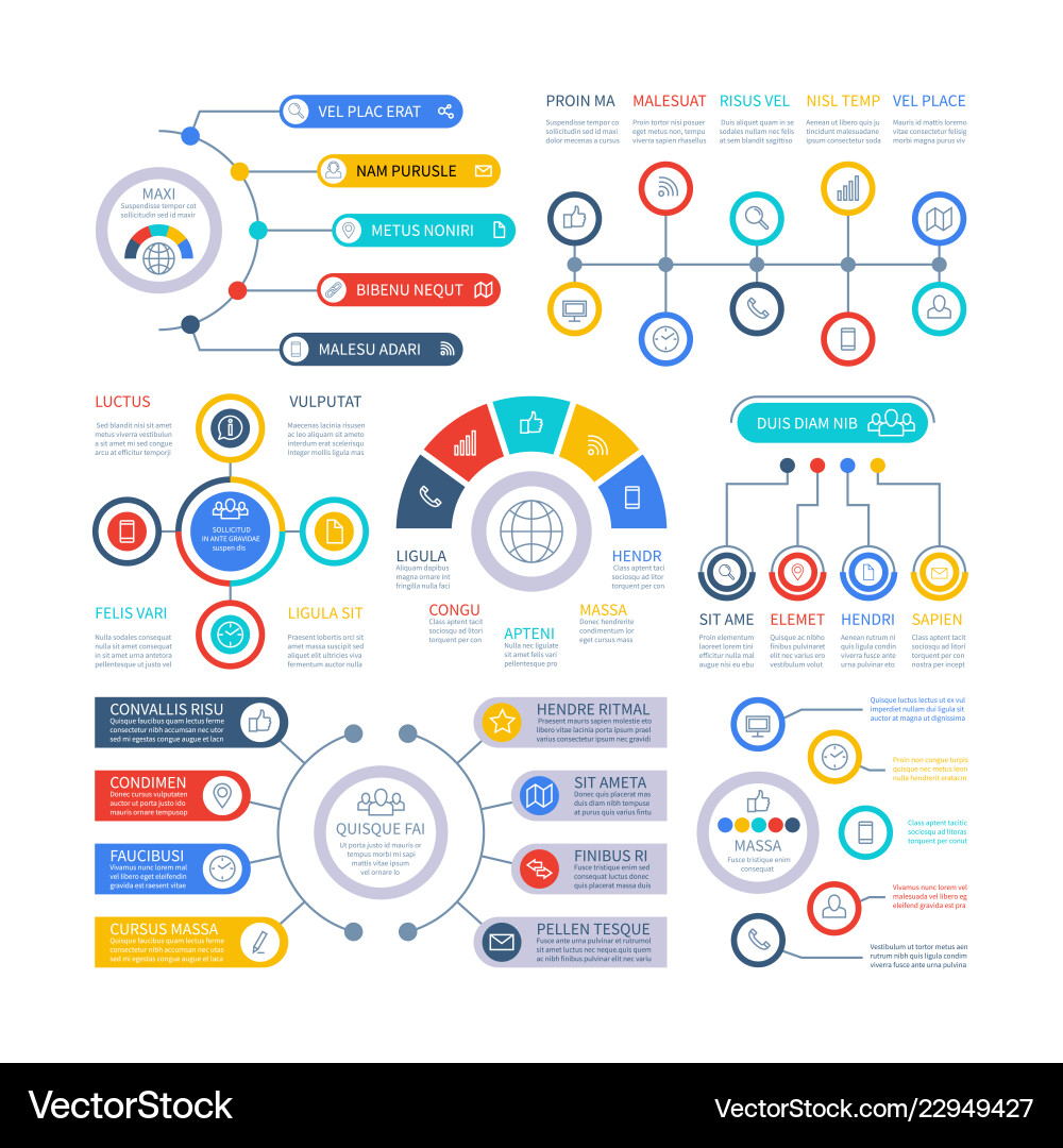 Infographic elements financial presentation vector image