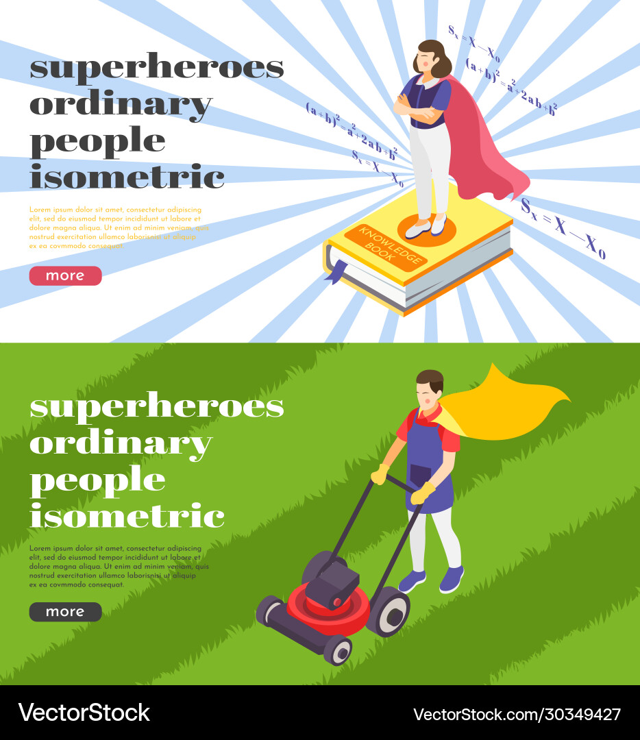 Superhero People Banners Vector Image