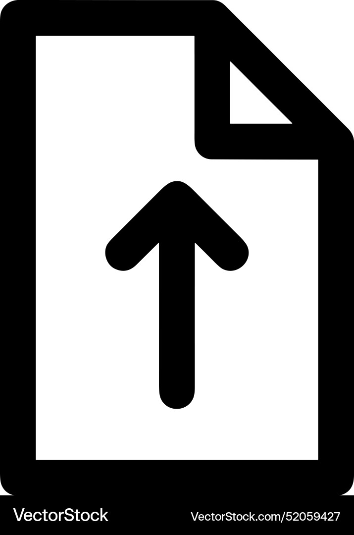 Upload outline icon symbol image Vector Image
