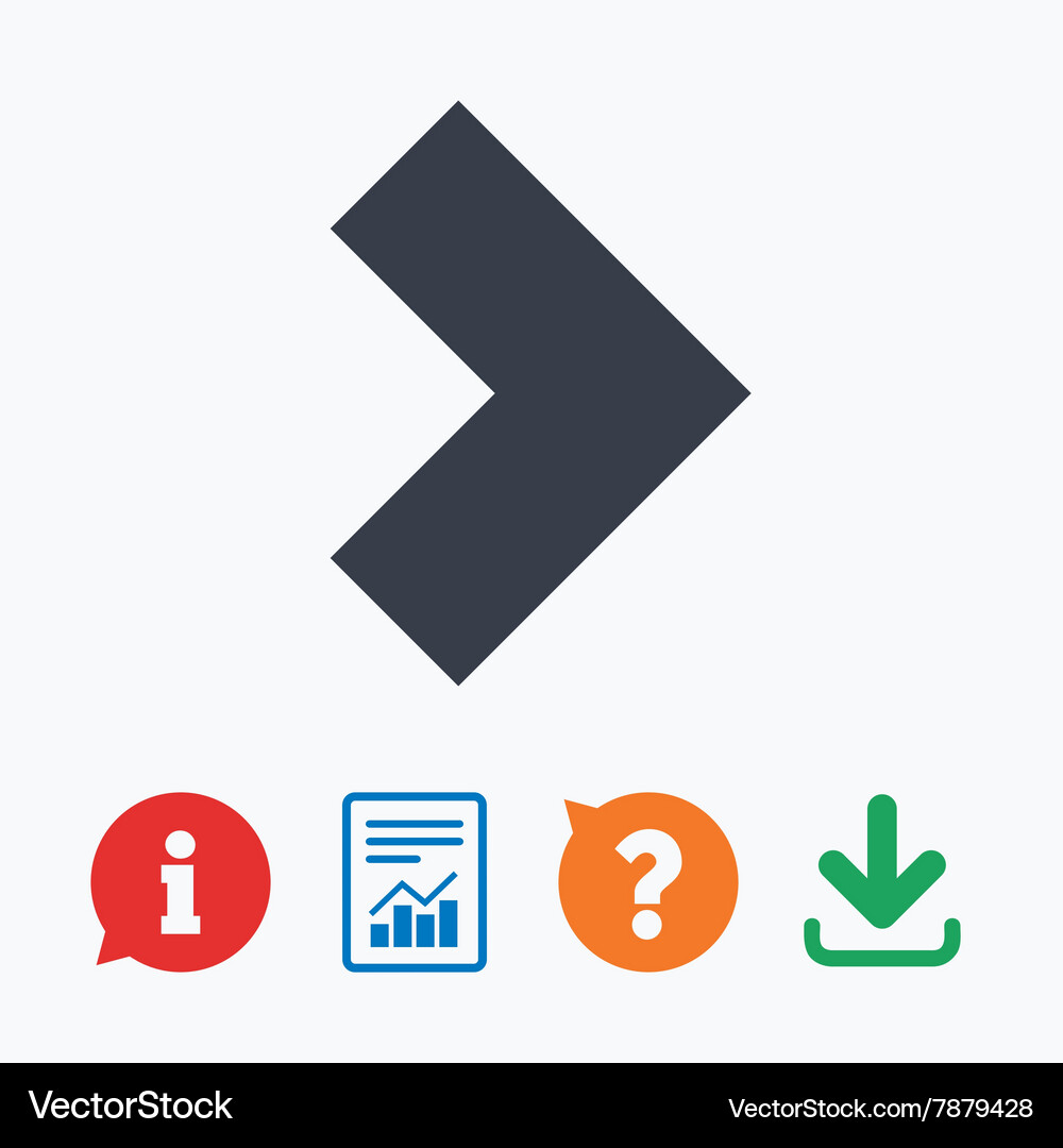 Arrow sign icon next button navigation symbol Vector Image