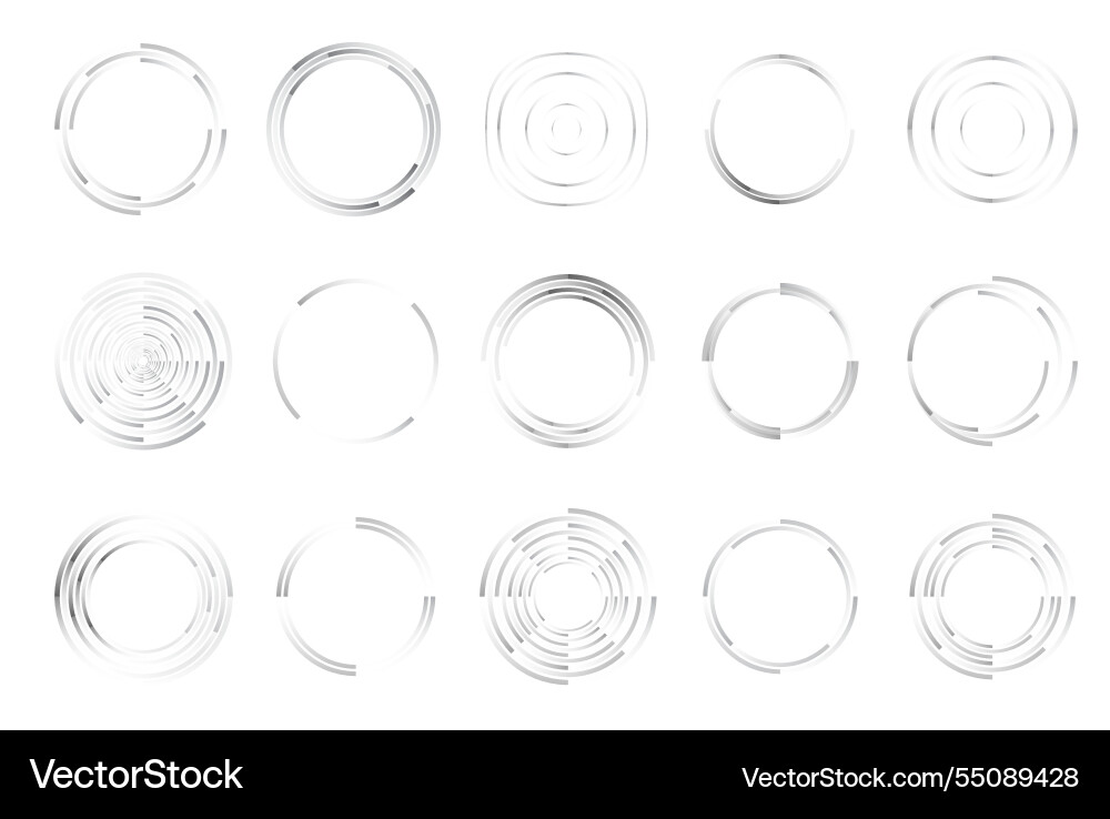 Circle round and borders technology design element Circle round and borders technology design element vector image