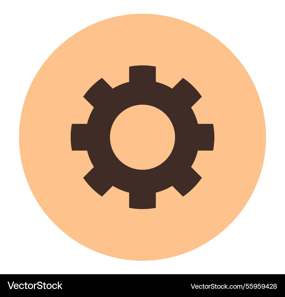 Gear symbol representing settings configuration Vector Image