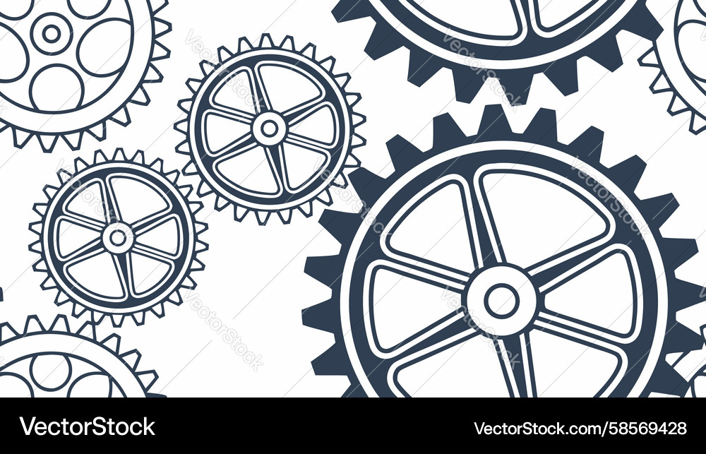 Interlocking Gears Pattern Vector Image