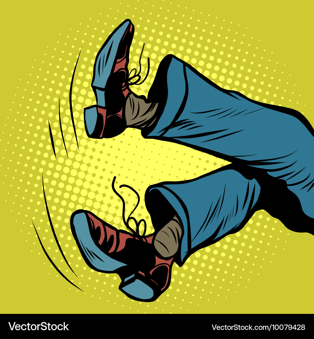 Man Falling - Pop Art Style Vector Image