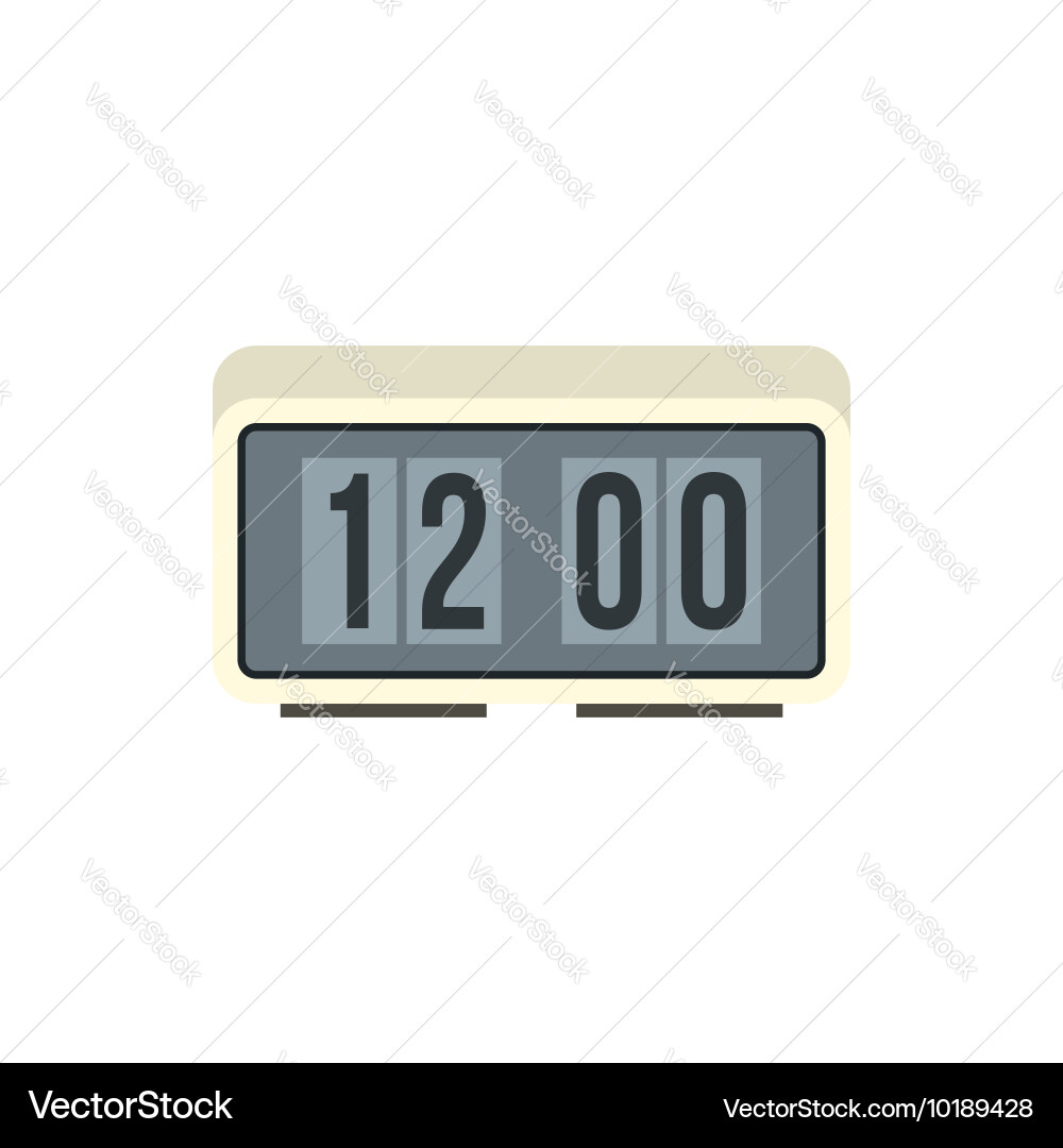 Retro Digital Table Clock Icon Vector Image