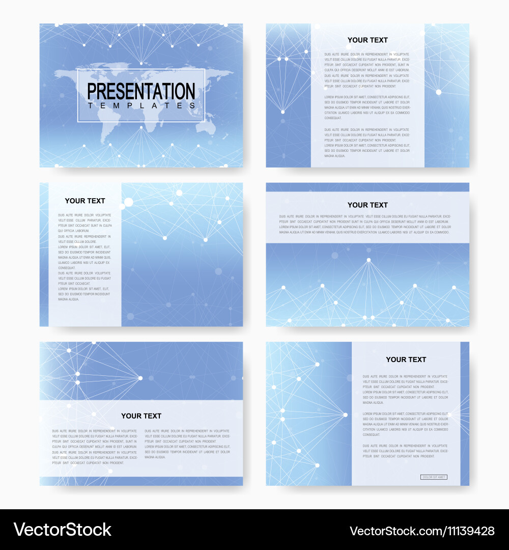 Set of templates for presentation slides vector image