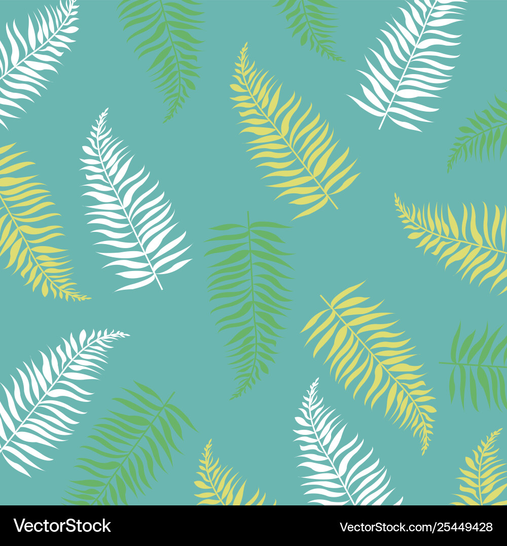 Summer banner with tropical leaves vector image