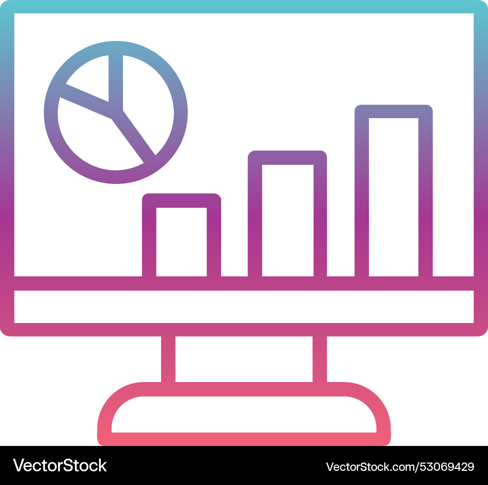 Analytics line gradient design vector image