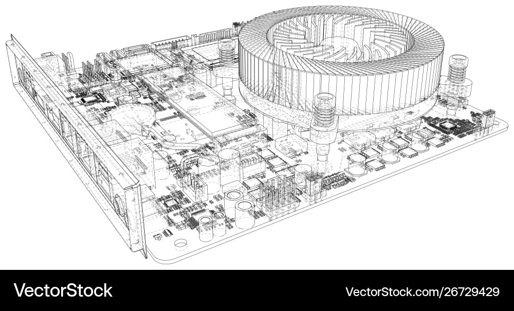 Circuit board electronic computer hardware Vector Image