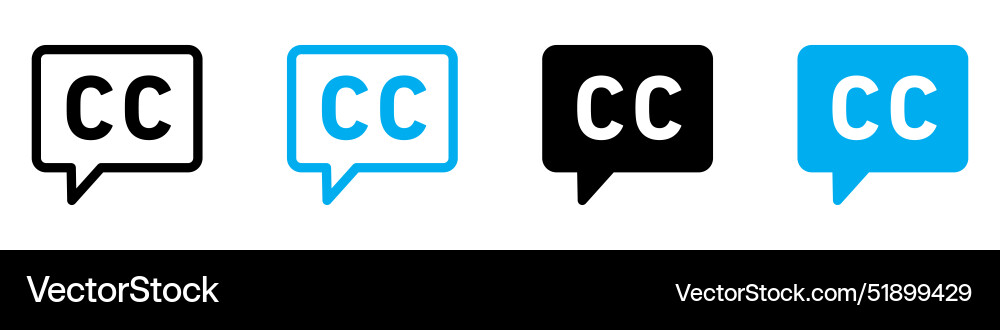 Closed caption symbol emphasizing accessibility vector image