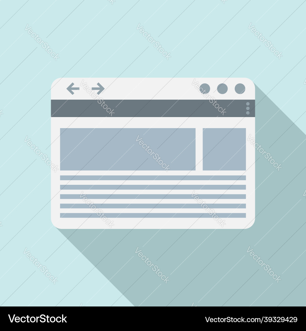 Computer browser icon flat window Vector Image