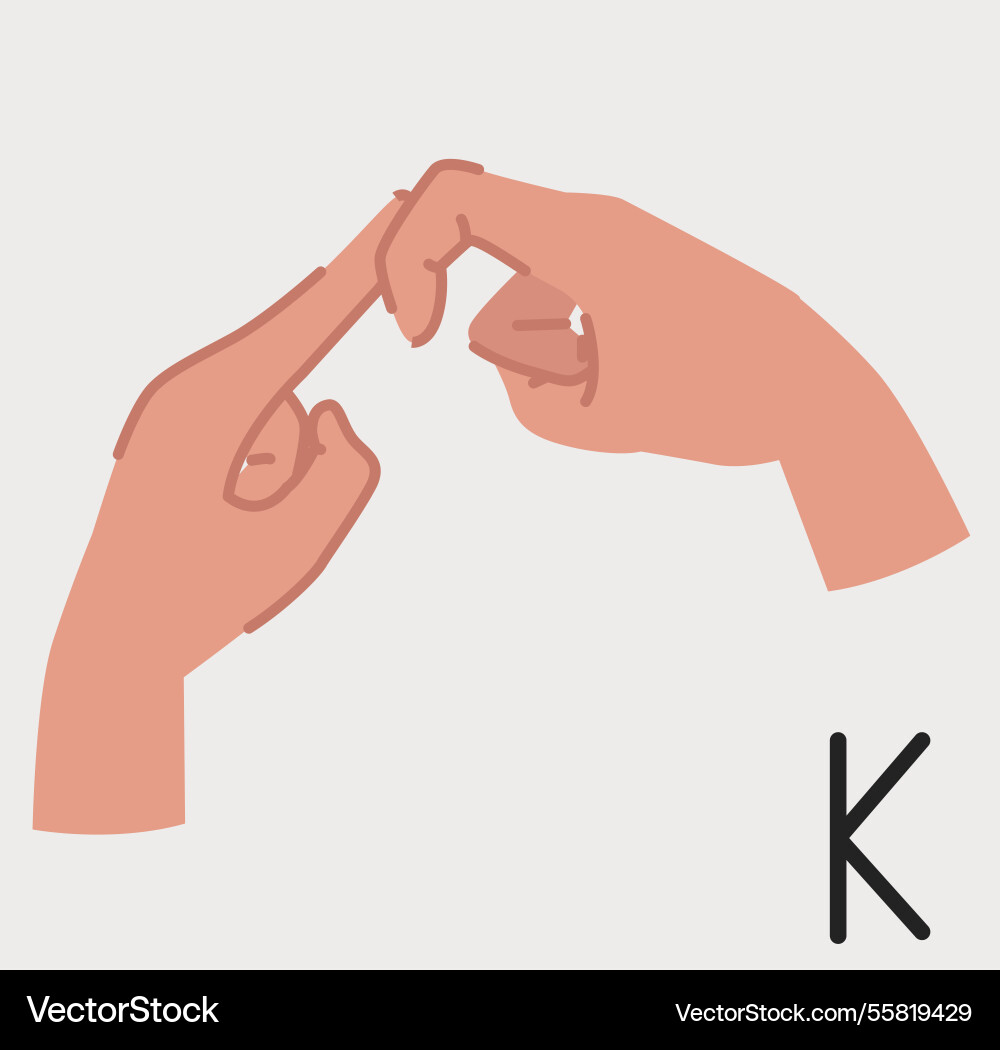 Hand showing zero in sign language Hand showing zero in sign language vector image