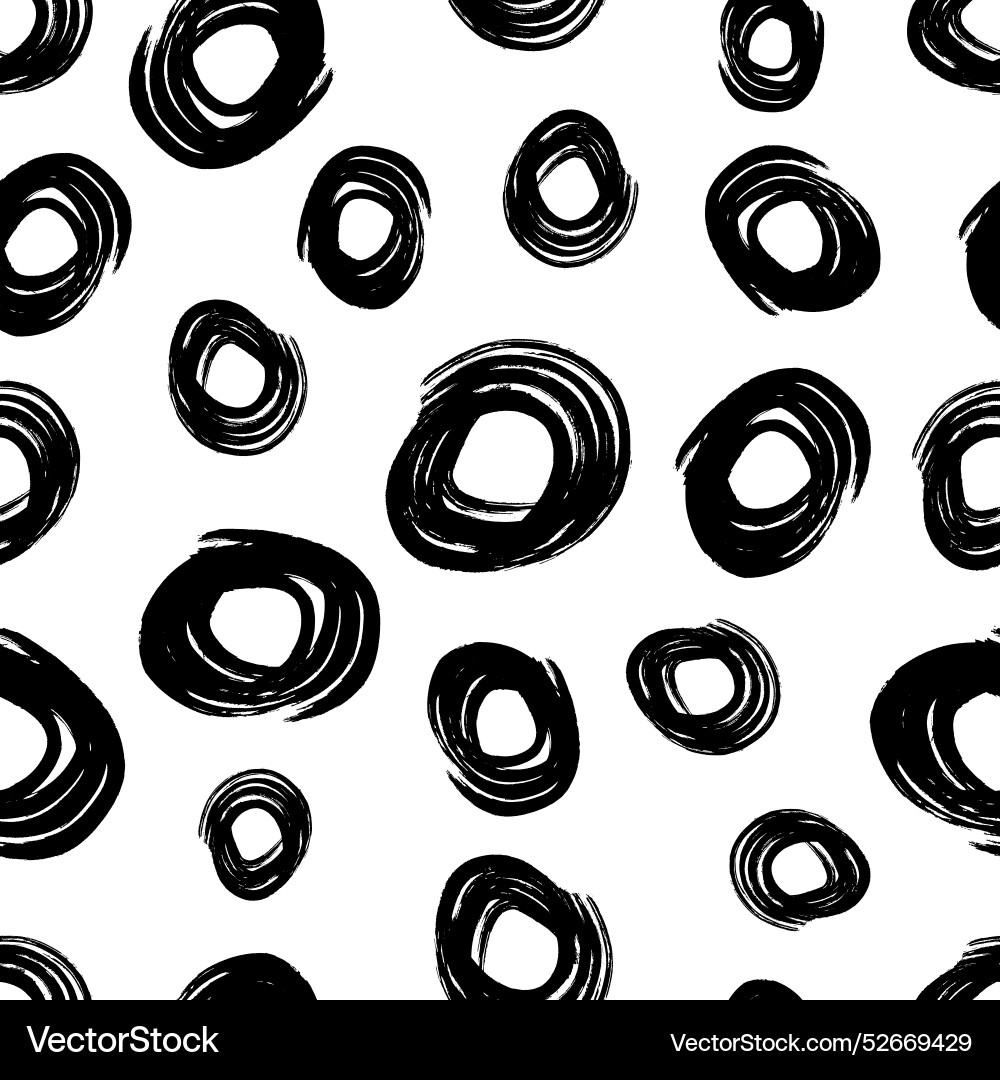 Seamless pattern with sketch circles shape Seamless pattern with sketch circles shape vector image