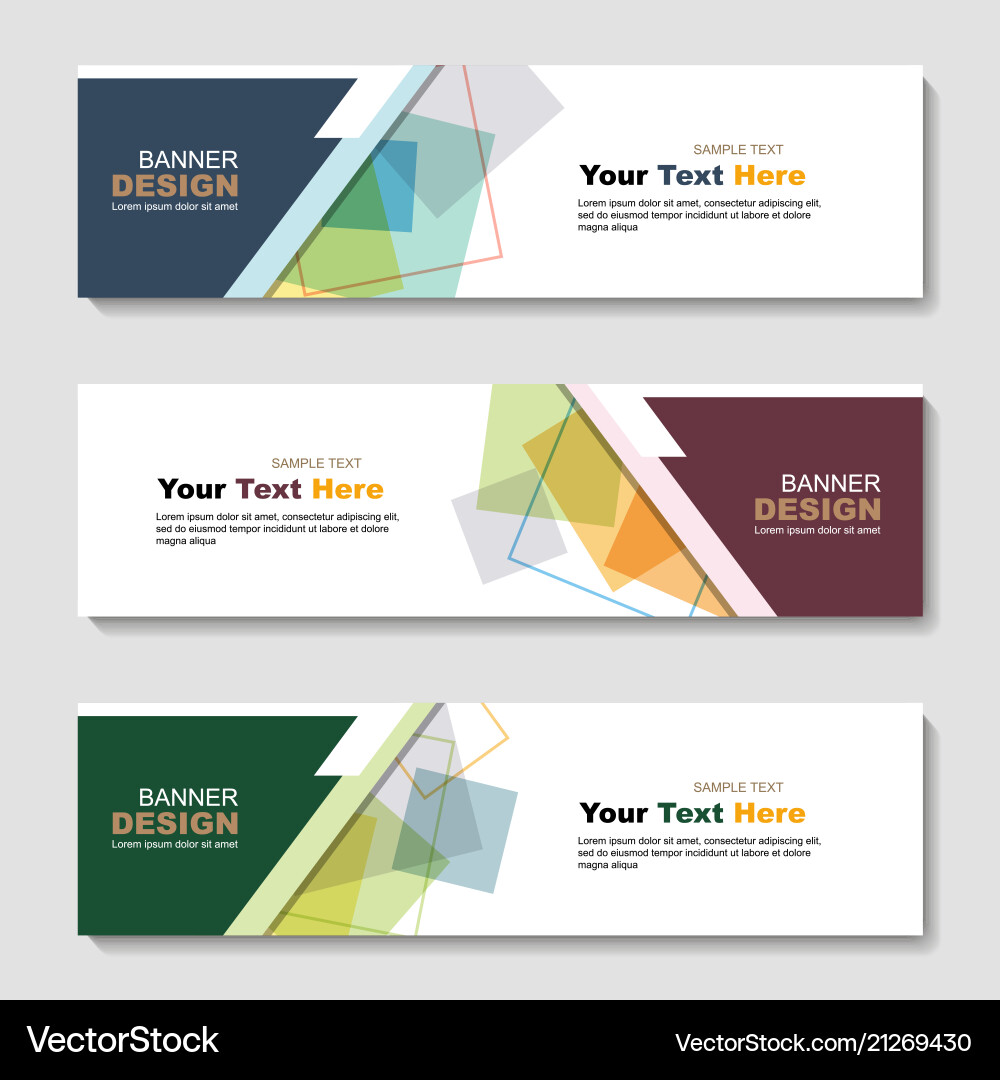 Abstract Web Banner Template Vector Image