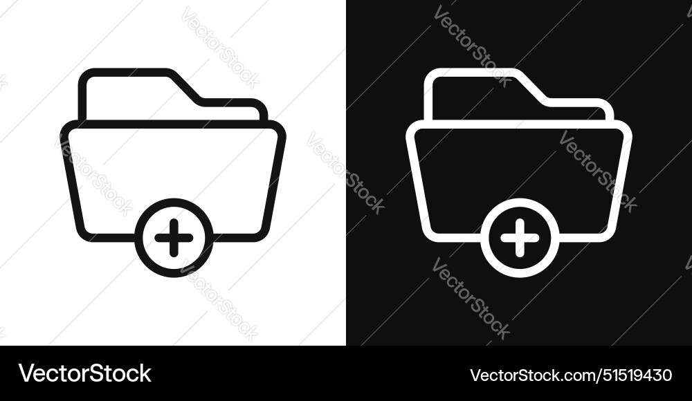 Add folder icon Add folder icon vector image