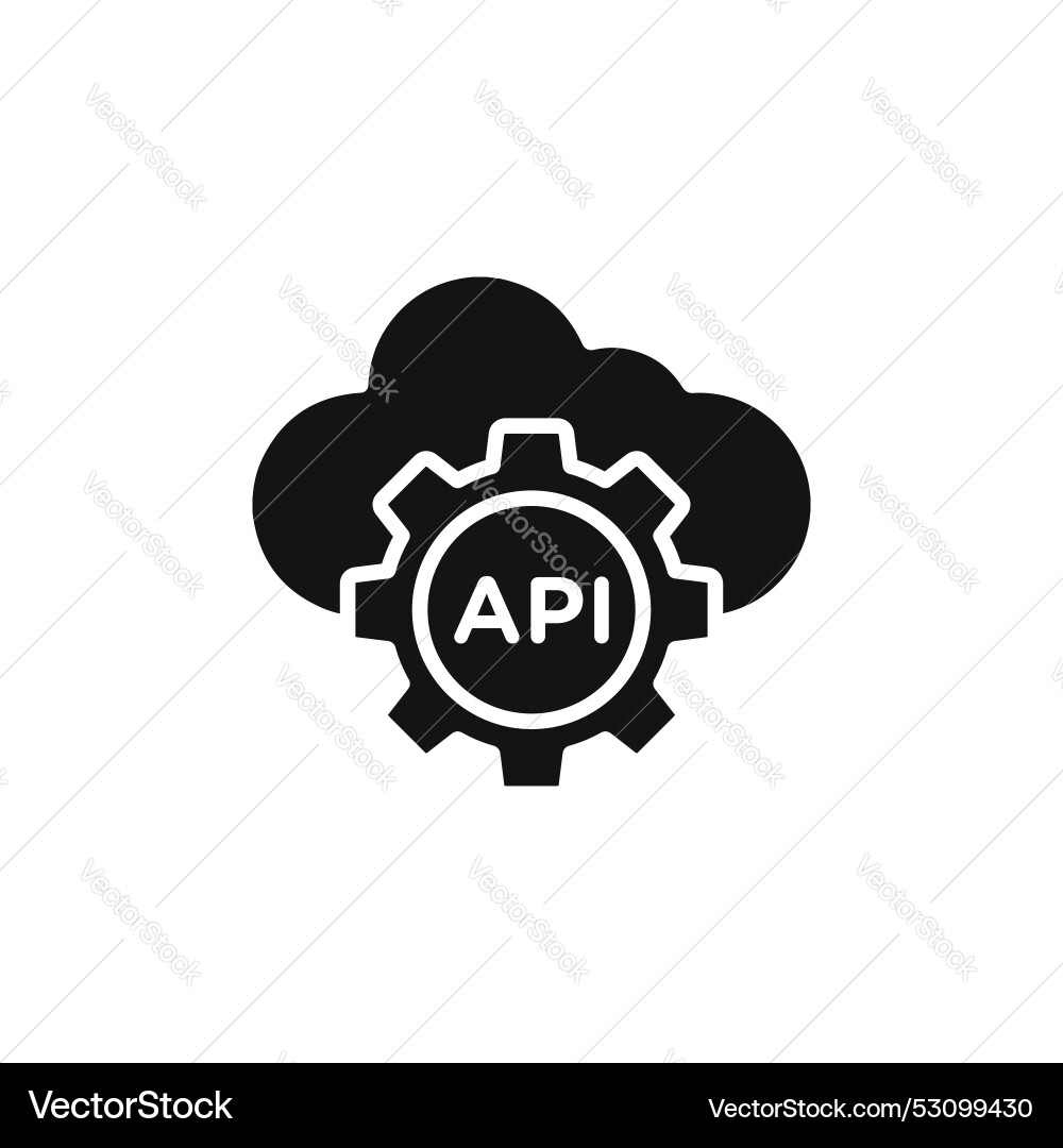 Api icon isolated on white background Api icon isolated on white background vector image