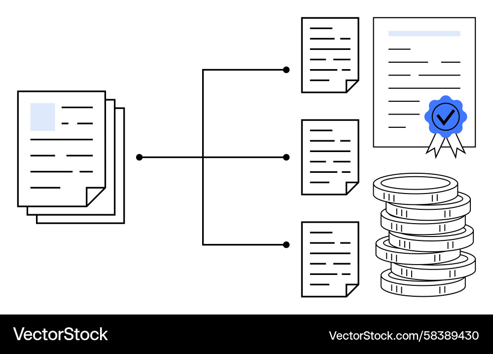 Data Organization & Workflow Vector Image